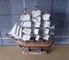Vintage Wooden Mayflower Sailing Ship Ornament Nautical Decoration Boat Model