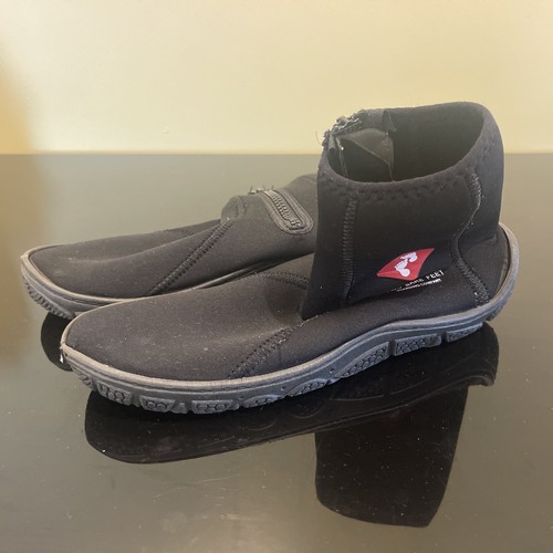 Two bare feet - zipped, wetsuit