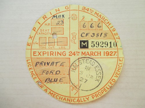 Tax disc old vintage - tax,