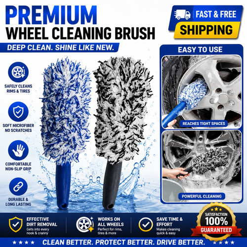 Car wheel cleaning - car,