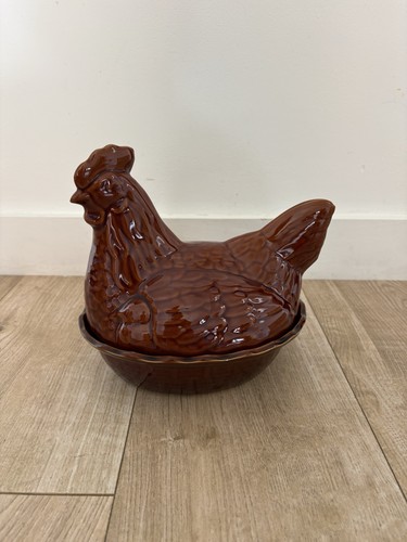 Vintage brown glazed ceramic - vintage,