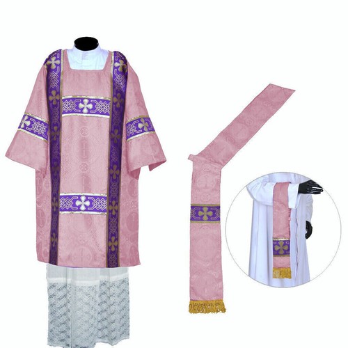 Rose deacon dalmatic vestment - dalmatic,
