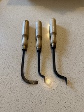 Set Of 3 Vintage 3/8 Chisels - 2 X Henry Taylor & 1 Unknown