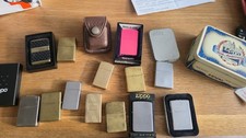 Vintage and Modern Zippo Lighter Collection And Case