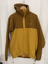 Rab Men’s Eco Downpour XL Footprint/Sahara Gorecore Waterproof jacket New