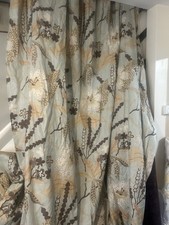 Huge Pair Lined Curtains Made From Romo Avery Cotton / Linen Fabric