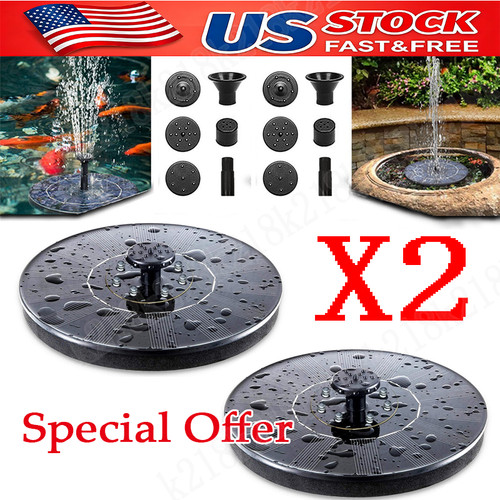 Solar power bird bath - 2x,