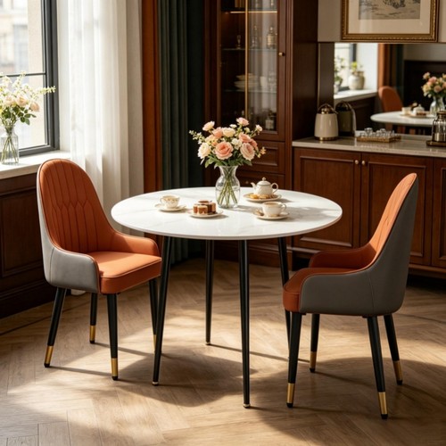 Round dining table set modern - dining,