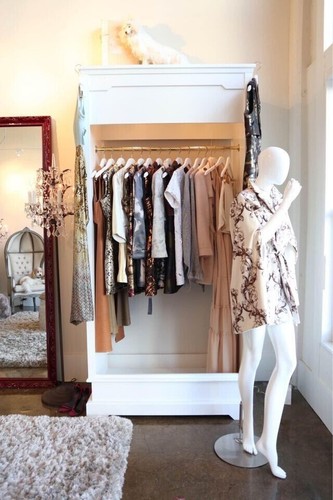 Pair wooden wardrobes - pair,