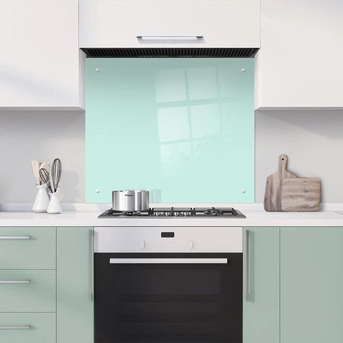 Coloured glass splashback with - coloured,