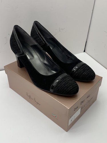 Ladies black suede stylish
