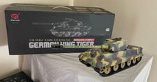 King Tiger Tank Heng Long Free T-Shirt  1/16 Rc  Recoil Smoke Sound 2.4G V7 IR