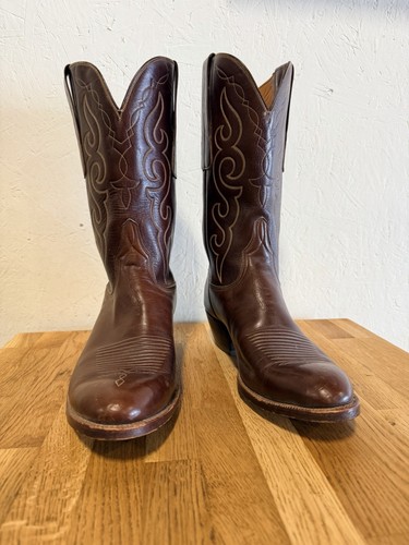 Lucchese brown leather western - lucchese,