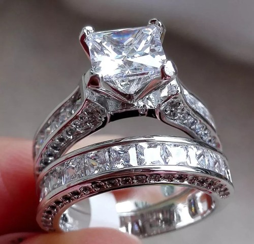 4ct princess cut simulated - princess,