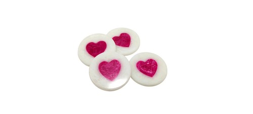 Heart resin coasters set - resin,