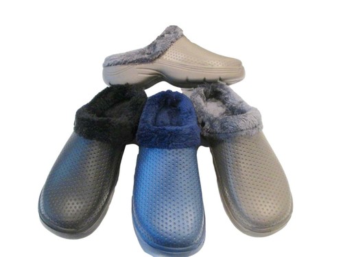 Adults fur lined clogs - fur,