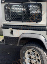 Land Rover Defender 110 Tub protectors 2mm Chequer plate Powdercoated Black