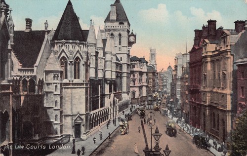 Postcard the law courts - law,