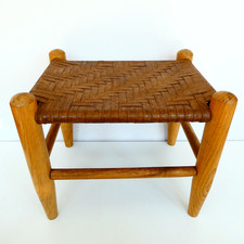 Solid Oak Wood Foot Stool with