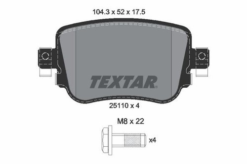 Textar 2511003 rear - textar, pad