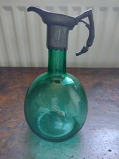 Antique Hand Blown Green Glass