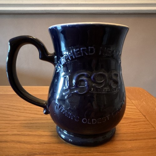 Blue ceramic embossed - blue, tankard
