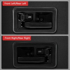2 Pc Black ABS Inside Interior