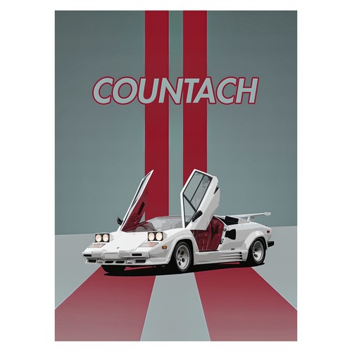 Classic car retro poster - retro,