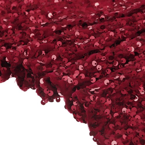 Sequin fabric red velvet - red,