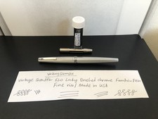 Vintage Sheaffer Lady 620 Brushed Chrome Fountain Pen with Converter, etc