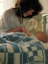 556 BABY KNITTED PATCHWORK BLANKET/THROW 2 LAYOUTS VINTAGE KNITTING PATTERN COPY