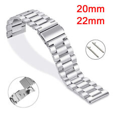 Stainless Steel Metal Watch Band Strap Replacement Bracelet 20mm 22mm Wristband