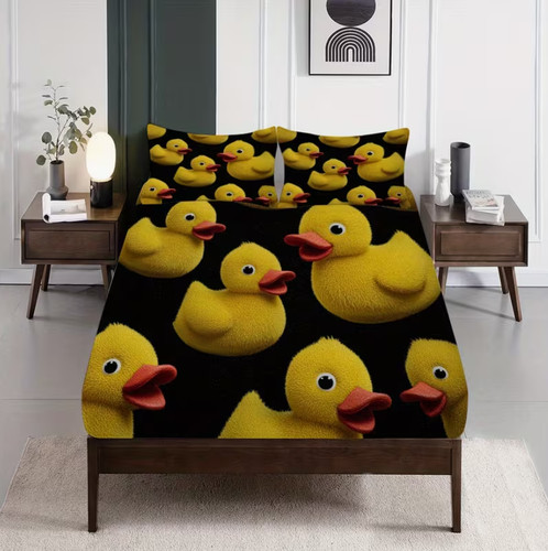 Cartoon rubber duck fitted - rubber,