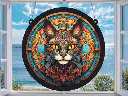 Cat suncatcher window - cat,
