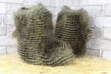 FAUX FUR FLUFFY YETTI WINTER BOOTS SIZE 4 / 37 BY RUBY ED GOOD USED CON