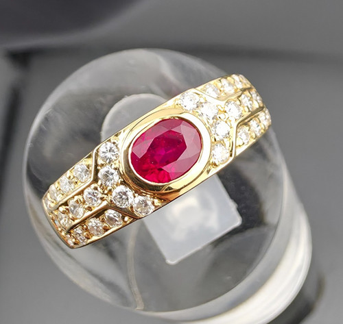 Ruby brilliant ring - , 750