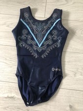 gymnastic quatro dark blue leotard size 30 CLA excellent condition