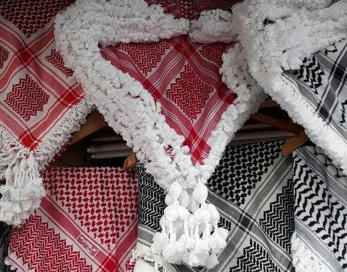 Jordanian keffiyeh shemagh red - keffiyeh,