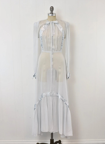 Vintage 40s baby blue sheer - vintage,