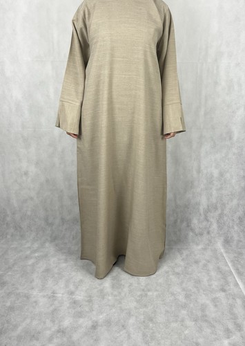 Beige textured abaya size - size, 52