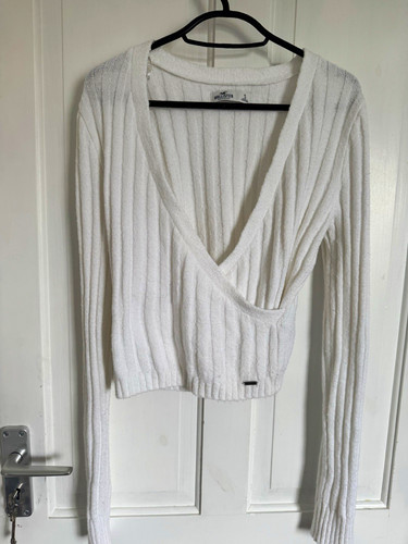 Hollister white rib knit - white, rib-knit