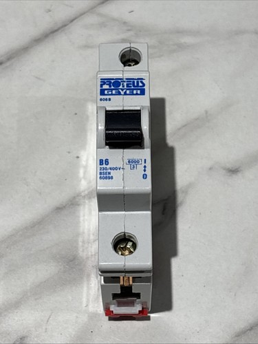 Proteus geyer mcb 1 pole - 6a, b6