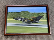 Framed Military aircraft on