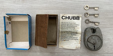Chubb Battleship Close Shackle Padlock - boxed , 3 keys, Model 1K11/P200/3KW