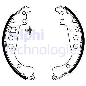 Ls1854 delphi brake shoe - brake, set