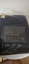 NWOT Marks & Spencer 229cm 275cm Velvet Navy Temp Smart Pencil Pleat Curtains