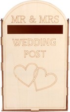ALEOHALTER Wedding Post Box Wooden Gift Card Mailbox Rustic As Picture Show 