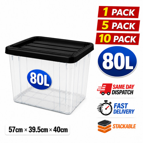 80l clear plastic - 80l,