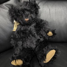 RARE Merrythought Mohair Limited Edition Black Bear With Growler Inside