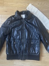 Boys Zara Kids Faux Leather Style Jacket With Removable Collar Size 11-12 Years
